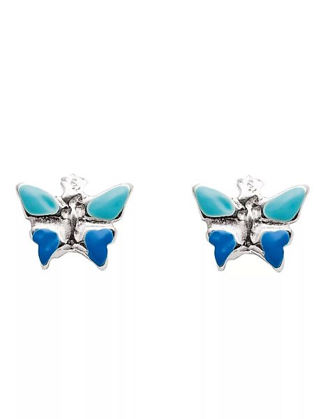 Adelia´s Paar Ohrhänger "925 Silber Ohrringe Ohrstecker Schmetterling blau günstig online kaufen