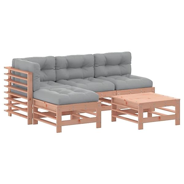 vidaXL 5-tlg Garten-Lounge-Set mit Kissen Massivholz Douglasie Modell 6 günstig online kaufen