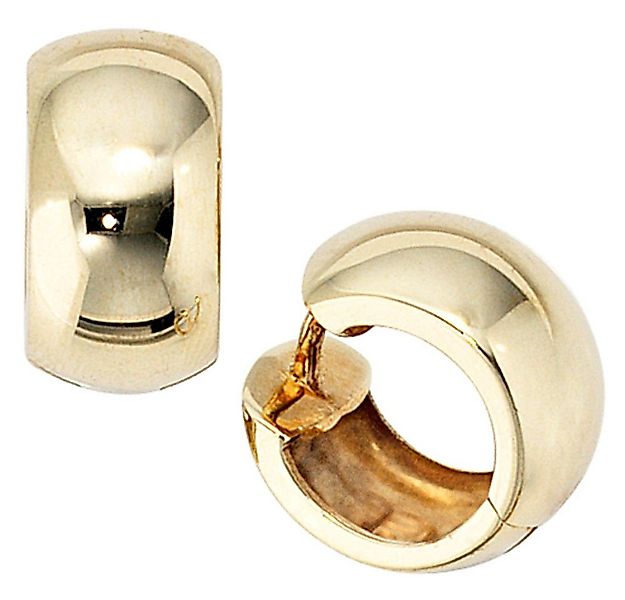 Schmuck Krone Paar Creolen Creolen, 13.7mm, 333 Gelbgold, Gold 333 günstig online kaufen