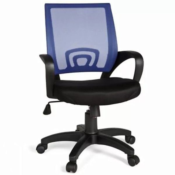 FineBuy Jugend Bürostuhl Stoff 50 x 45 cm Sitzfläche Bezung aus Stoff blau günstig online kaufen