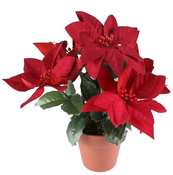 BURI Dekostern Künstlicher Weihnachtsstern Kunstpflanze Kunstblume günstig online kaufen