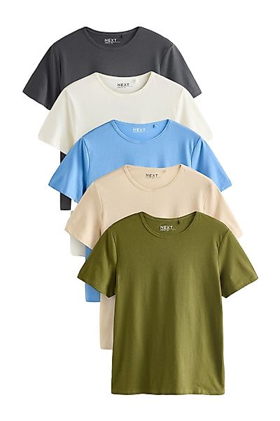 Next T-Shirt The Everyday Kurzarm-T-Shirts, 5er-Pack günstig online kaufen