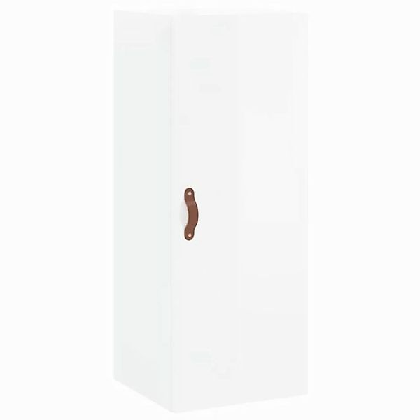 vidaXL Hängeschrank Wandschrank Hochglanz-Weiß 34,5x34x90 cm Hängeschrank günstig online kaufen