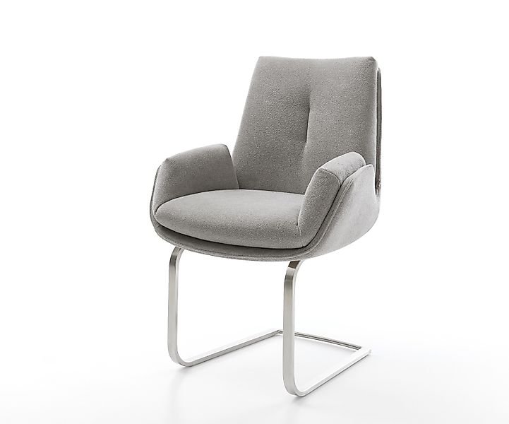 Freischwinger Clea-Flex Strukturstoff Soft Grau Freischwinger flach Edelsta günstig online kaufen