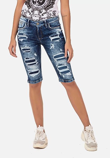 Cipo & Baxx Shorts, mit trendigen Used-Details günstig online kaufen