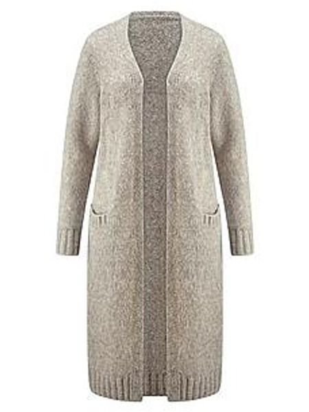 Strickmantel V-Ausschnitt DAY.LIKE beige günstig online kaufen