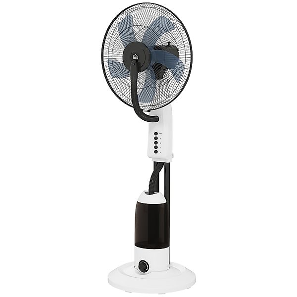 HOMCOM leiser Nebelbefeuchter-Lüfter 90 W, Standlüfter auf Rollen 120 cm mi günstig online kaufen