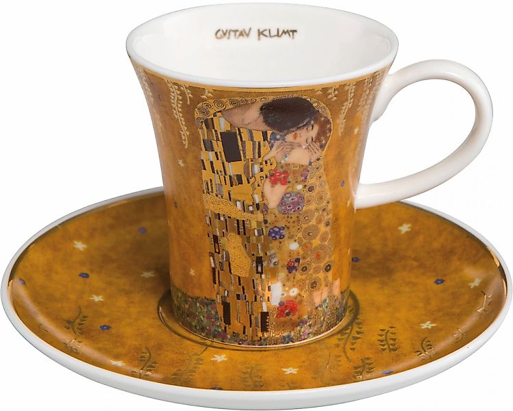 Goebel Espressotasse "Der Kuss" goldfarben günstig online kaufen