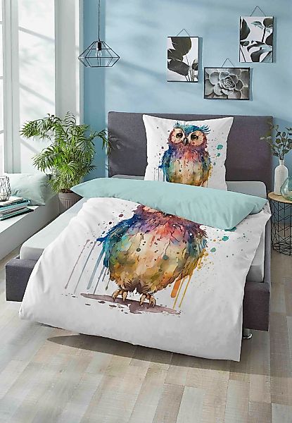 Biberna Wendebettwäsche Niko, Linon, 2 teilig, günstig online kaufen