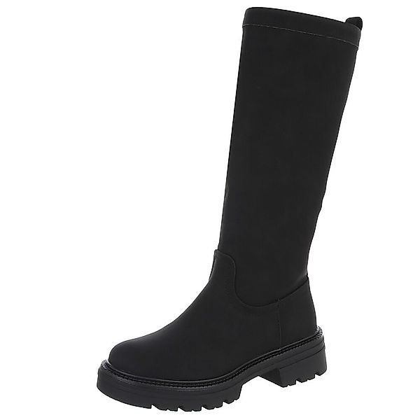Ital-Design Bequeme Damen Stiefel mit Blockabsatz günstig online kaufen