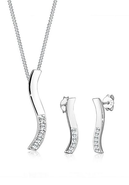 Elli Schmuckset Welle 925 Silber, mit Kristallen von Swarovski®, Wellen günstig online kaufen