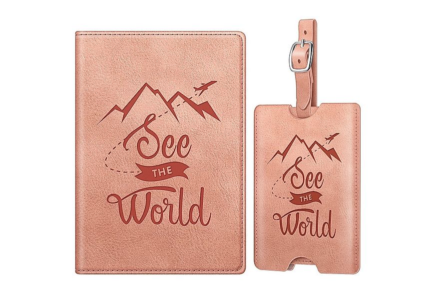 Fintie Mini Geldbörse Reisepasshülle und Gepäckanhänger Set, Reisepass Impf günstig online kaufen