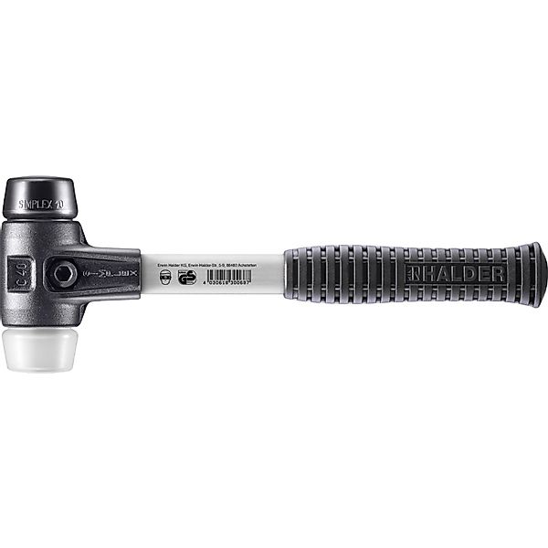 Halder Simplex Schonhammer Ø 40 mm Gummi Schwarz   Superplastik mit Verstär günstig online kaufen