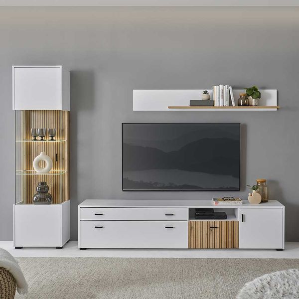 Wohnwand in modernem Design Dekor tiefgezogen (dreiteilig) günstig online kaufen