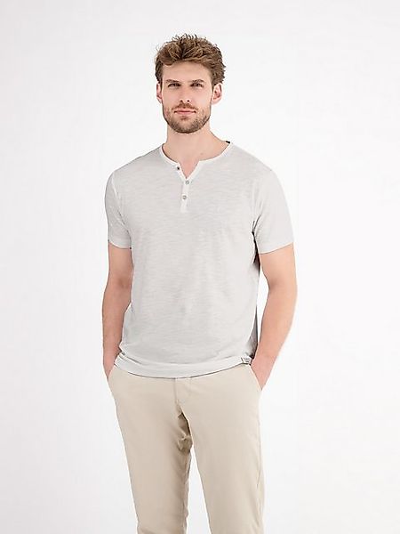 LERROS Henleyshirt LERROS Serafino-Shirt in unifarbener Strukturware günstig online kaufen