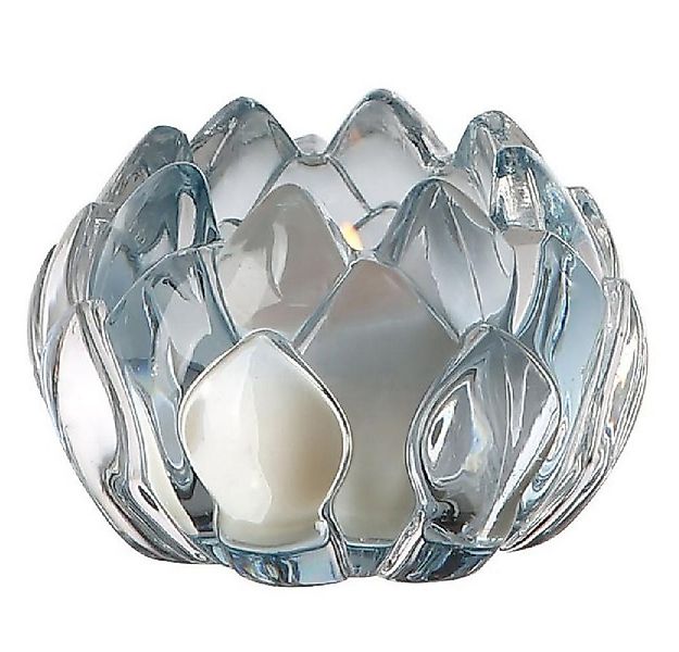 Fink Kerzenhalter Teelichthalter Lotta Lotusblüte Glas Mint günstig online kaufen