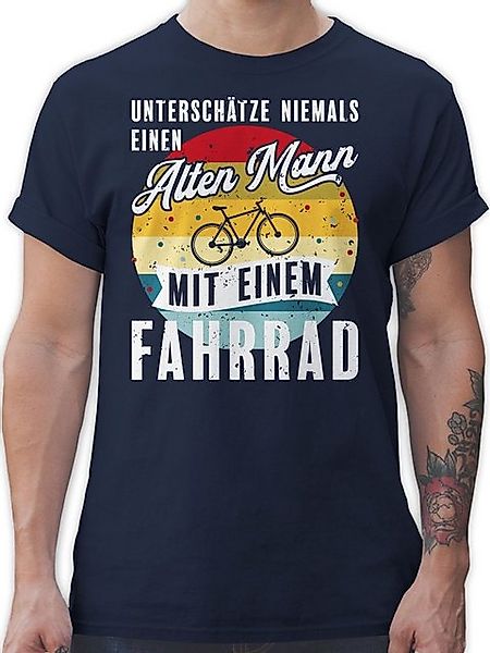 Shirtracer T-Shirt Unterschätze niemals einen alten Mann mit einem Fahrrad günstig online kaufen