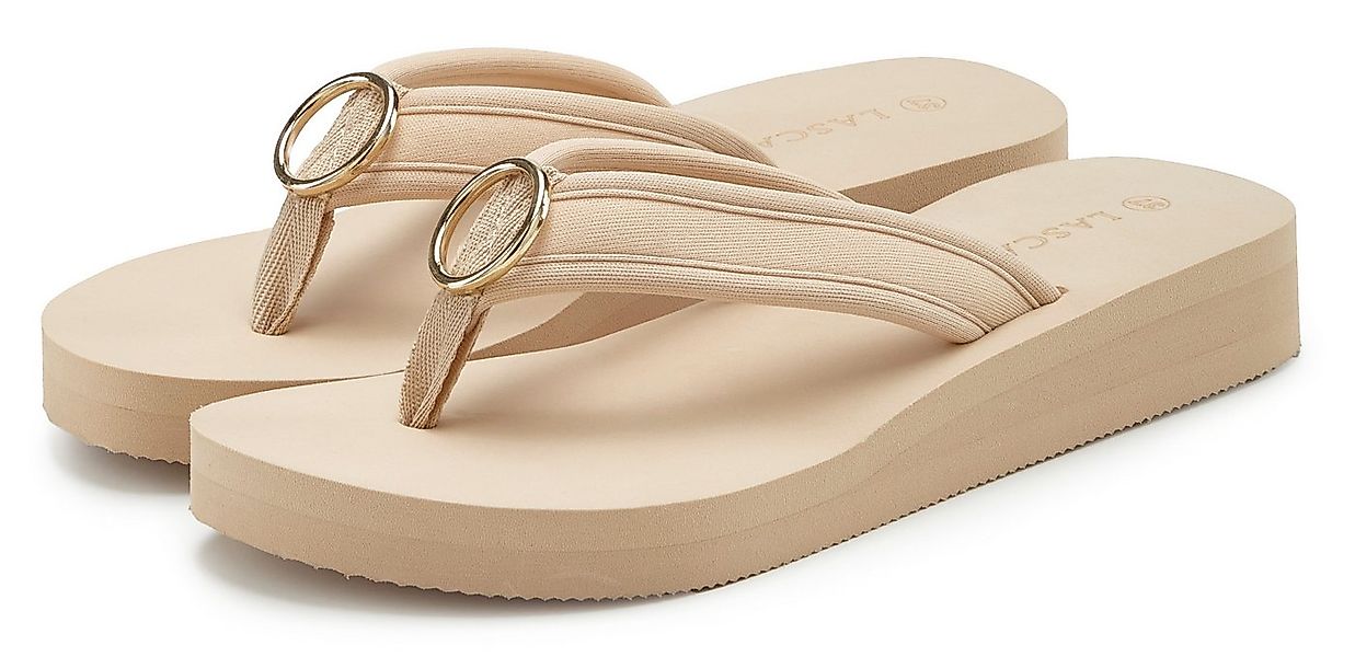 LASCANA Sandale, Badeschuh, Pantolette, Badelatsche, Flip Flop Badezehentre günstig online kaufen