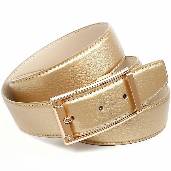 Anthoni Crown Ledergürtel im klassischen Design und glänzender Oberfläche günstig online kaufen