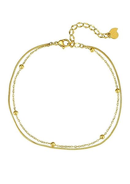 Hey Happiness Fußkette Layer Kugeln, Zweischichtige Satellite & Schlangen K günstig online kaufen