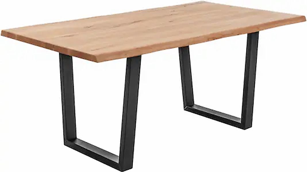 Stolkom Esstisch »Benny«, Eiche Massivholz, Tisch mit Baumkante günstig online kaufen
