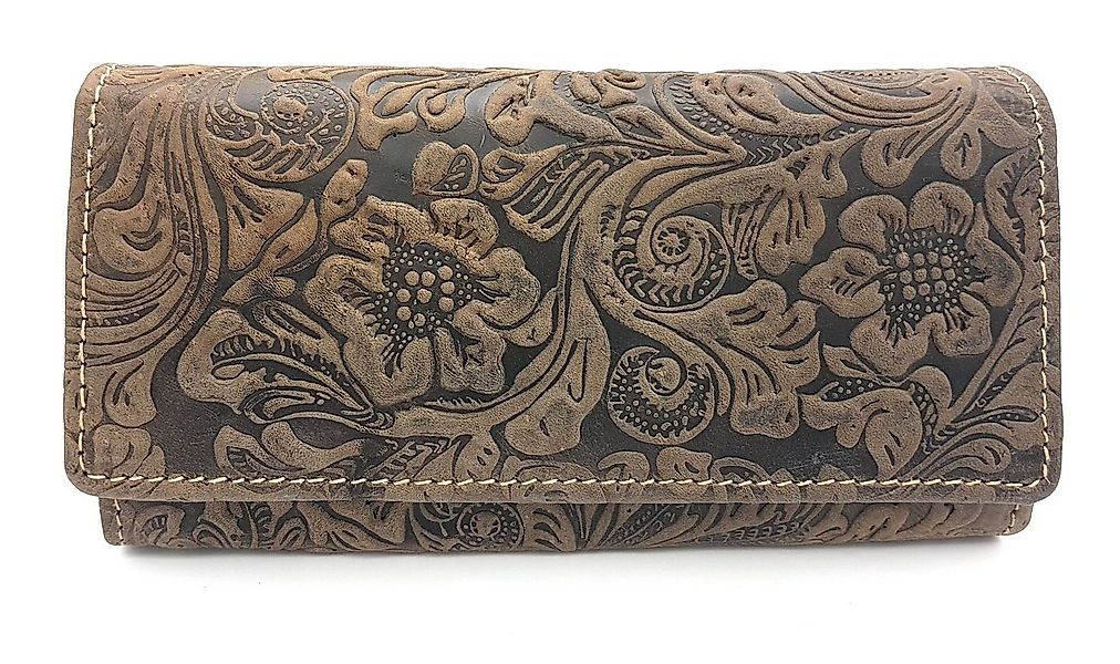 JOCKEY CLUB Geldbörse Liane, aus Rindleder mit floraler Prägung günstig online kaufen