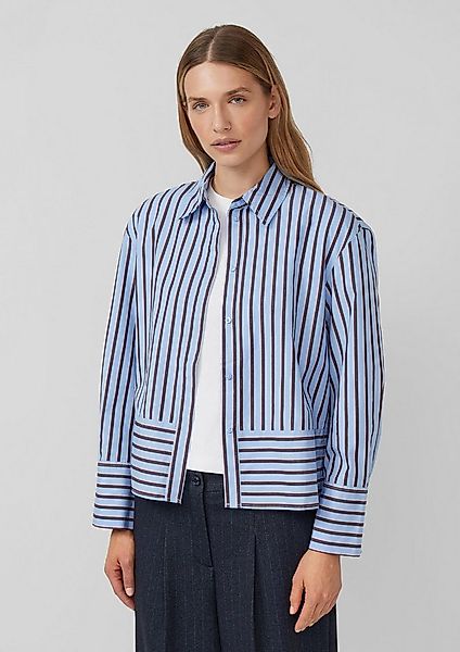 s.Oliver Langarmbluse Bluse Gestreifte Baumwollbluse im Relaxed Fit günstig online kaufen