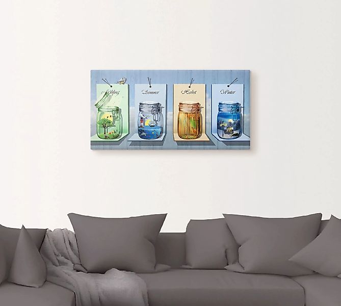 Artland Wandbild "Jahreszeiten in Gläsern", Vier Jahreszeiten, (1 St.) günstig online kaufen
