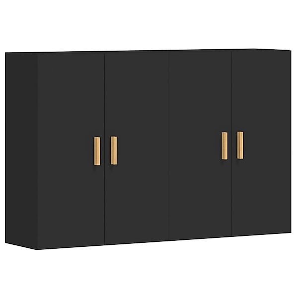 vidaXL Wandschränke 2 Stk Schwarz Holzwerkstoff 3197874 günstig online kaufen