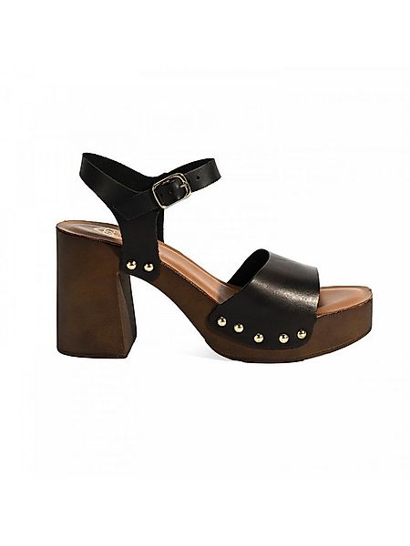 Desa Desa Damen-Ledersandalen – Plateauabsatz, Schnallenverschluss Slipper günstig online kaufen