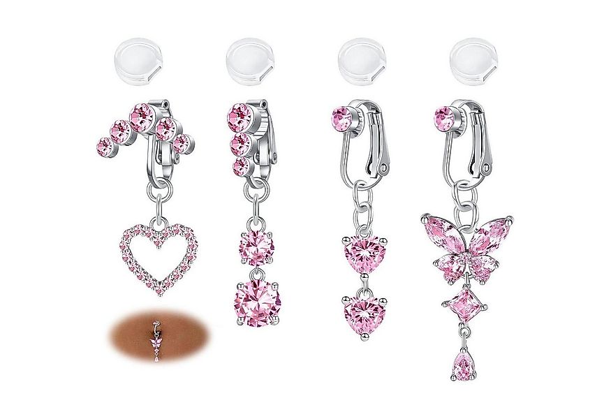 AVYRING Bauchnabelpiercing Bauchnabelringe 4er-Set Fake Piercing Schmuck He günstig online kaufen