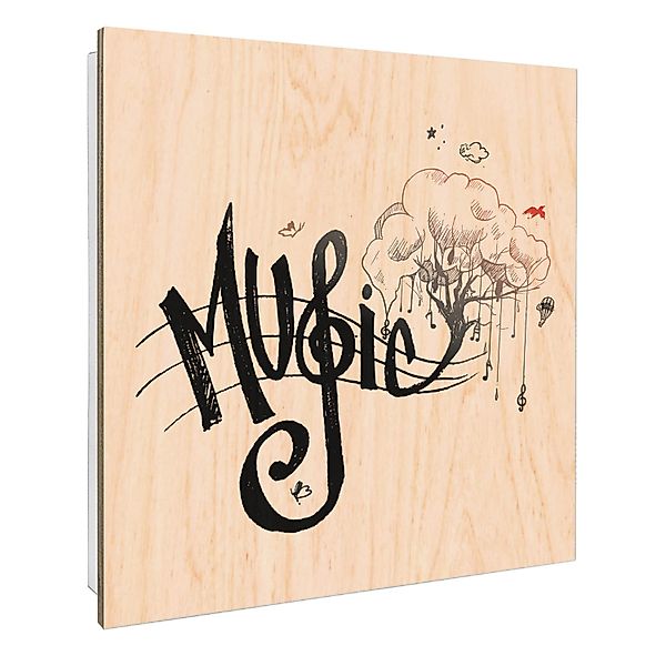 Banjado Großer Schlüsselbox Holz 30x30cm Weiß Scharnier Rechts 50 Haken Sch günstig online kaufen