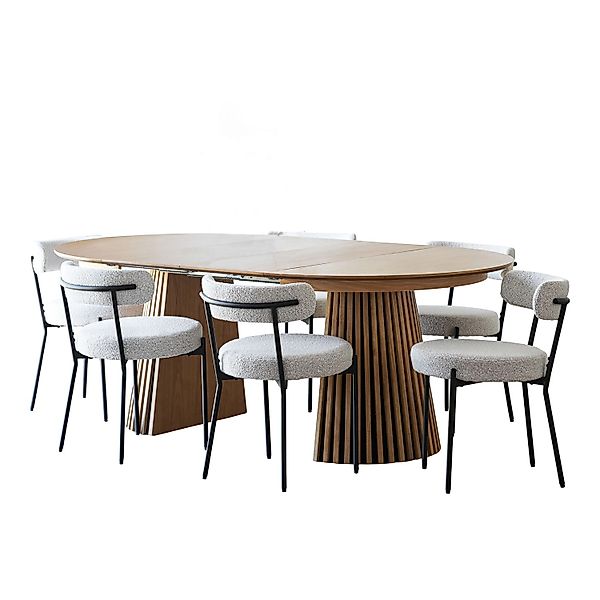ebuy24 Tokyo Essgruppe Esstisch inkl 2 Einlegeplatten Ø120x120-160-200 cm E günstig online kaufen