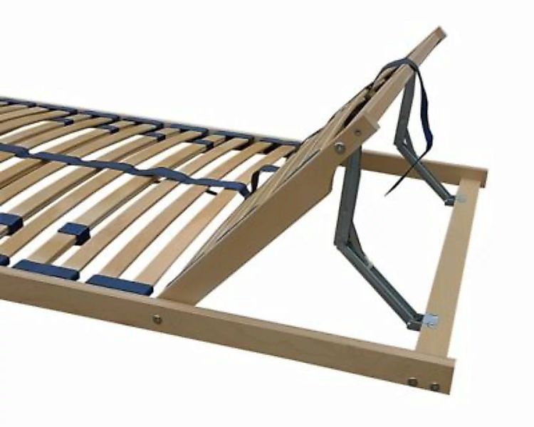 Erst-Holz® Federholzrahmen Lattenrost 120x190 cm Kopfteil verstellbar natur günstig online kaufen