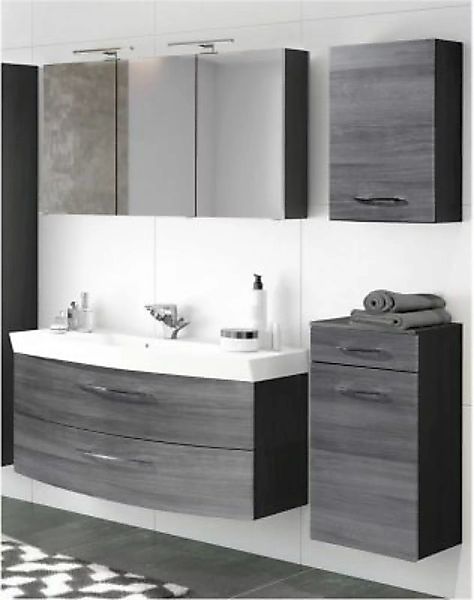Lomadox Badezimmer Set mit 120cm Waschtisch & Spiegelschrank FLORIDO-03 Eic günstig online kaufen