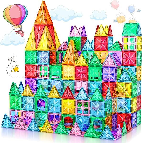 POPOLIC 42 Stück magnetisches Bauset, Magnetische Konstruktionsbeläge Magne günstig online kaufen