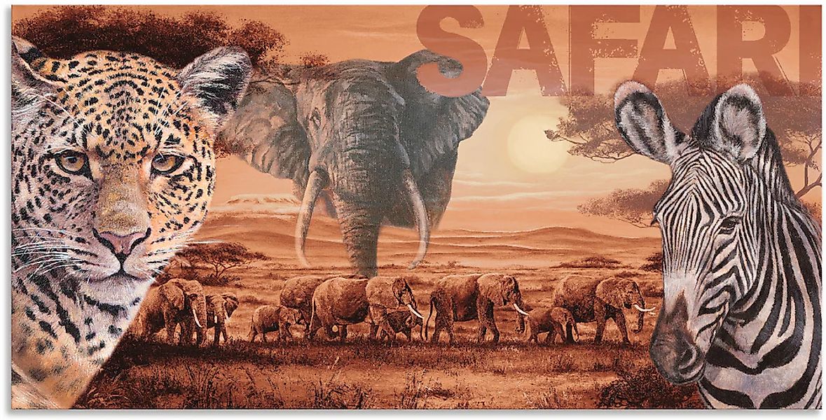 Artland Wandbild "Safari", Wildtiere, (1 St.), als Alubild, Outdoorbild, Le günstig online kaufen