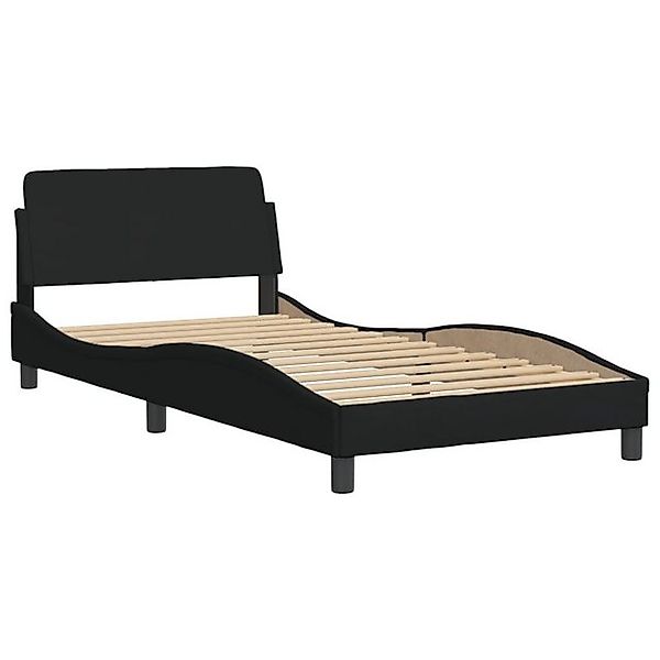 furnicato Bettgestell "Dover" Schwarz 100x200 cm Stoff (1-tlg) günstig online kaufen