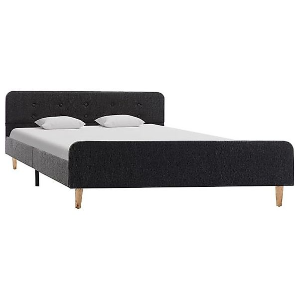 furnicato Bettgestell Dunkelgrau Sackleinen 160x200 cm (1-tlg) günstig online kaufen