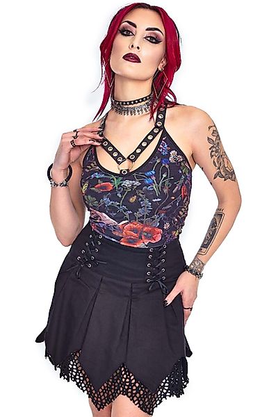 Jawbreaker A-Linien-Rock Lace Up Pleated Skirt günstig online kaufen