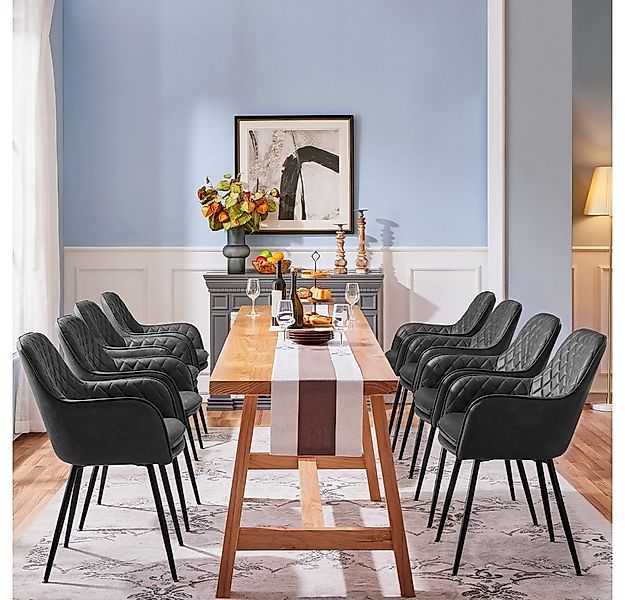 Yaheetech Esszimmerstuhl Küchenstühle (2 St), Stuhl-Set Polsterstühle mit A günstig online kaufen