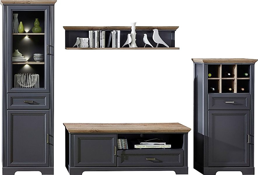 Innostyle Wohnwand »Jasmin«, (Set, 4 St.), inkl. LED-Beleuchtung, mit Soft- günstig online kaufen