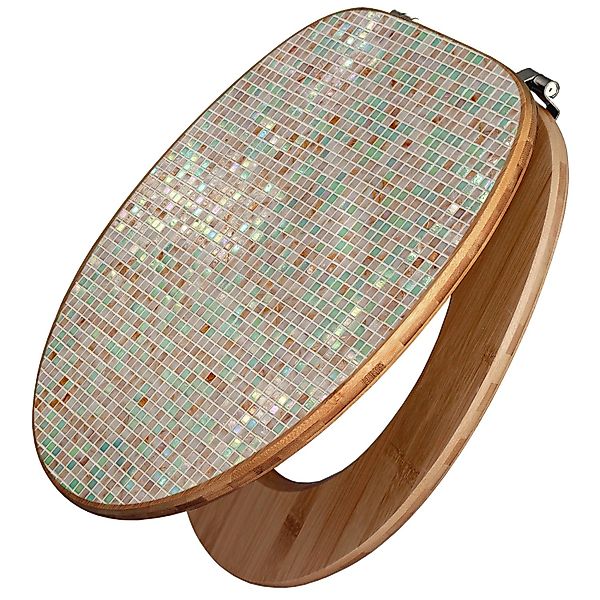 Banjado Design WC Sitz Bambus Toilettendeckel Toilettensitz Bambus Holz Klo günstig online kaufen