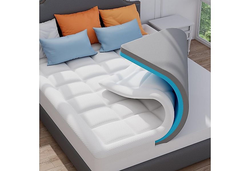 Elemuse, Topper H3/H4 Gel Memory-Schaum Matratzentopper, Waschbar Bezug, 10 günstig online kaufen