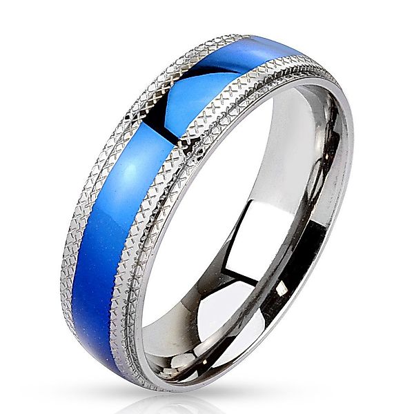 Taffstyle Fingerring Freundschaftring Silber Tribal Blau günstig online kaufen