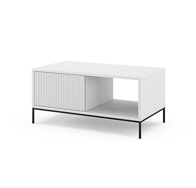 Vicco Couchtisch Eliza, Weiß, 90 x 50 cm mit einer Schublade günstig online kaufen