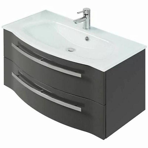 Lomadox Badezimmer Waschtisch FES-4005-66 Unterschrank in Hochglanz Lack St günstig online kaufen