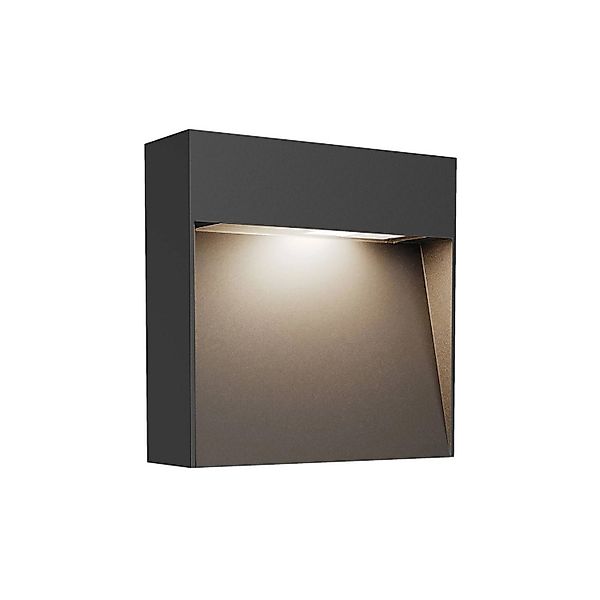 Lucande Wandleuchte Außen Noreia 9616143 Modern in Schwarz aus Aluminium 1- günstig online kaufen