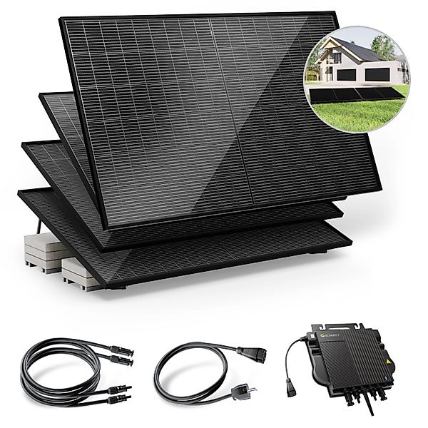 Solakon Balkonkraftwerk 2000W Solaranlage mit Gartenhalterung Steckerfertig günstig online kaufen