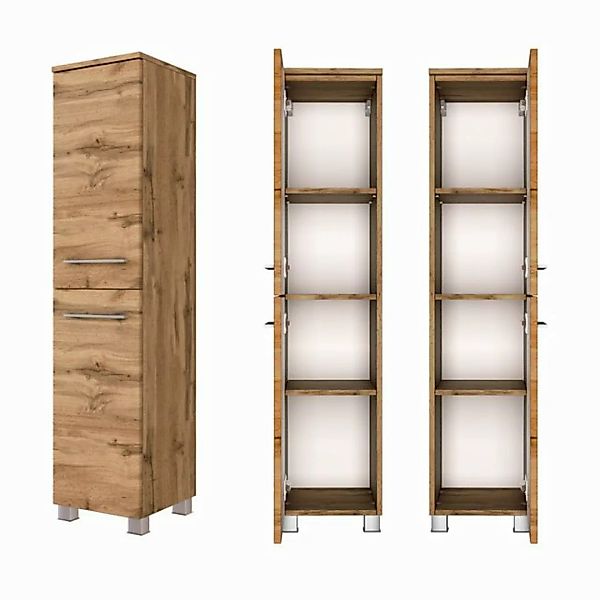 Lomadox Midischrank LOUNY-03 Midischrank Badschrank Badezimmer Schrank Eich günstig online kaufen